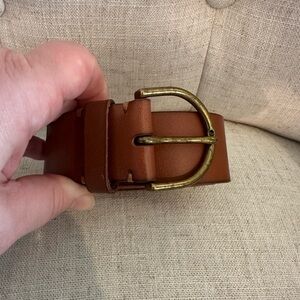 American Eagle Brown Distressed Genuine Cow Leather Belt Woman’s S Adjustable